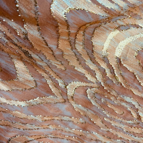 JONATHAN SIMKHAI Alice One Shoulder Top in Apricot Metallic Moire Revolve XS - Picture 7 of 8